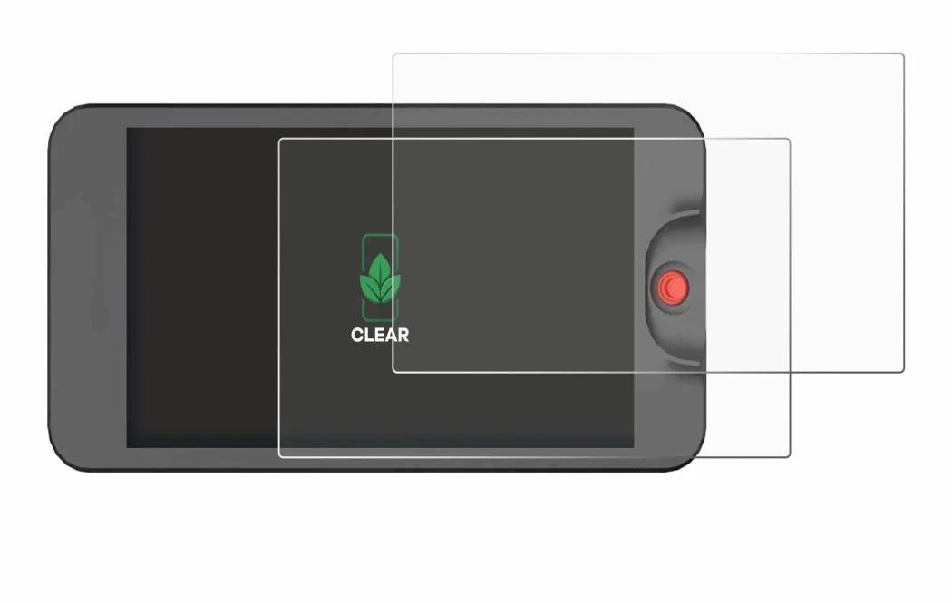 Abbildung des Geräts Osee T5 Plus mit einer Vielzahl des Displayschutzes.