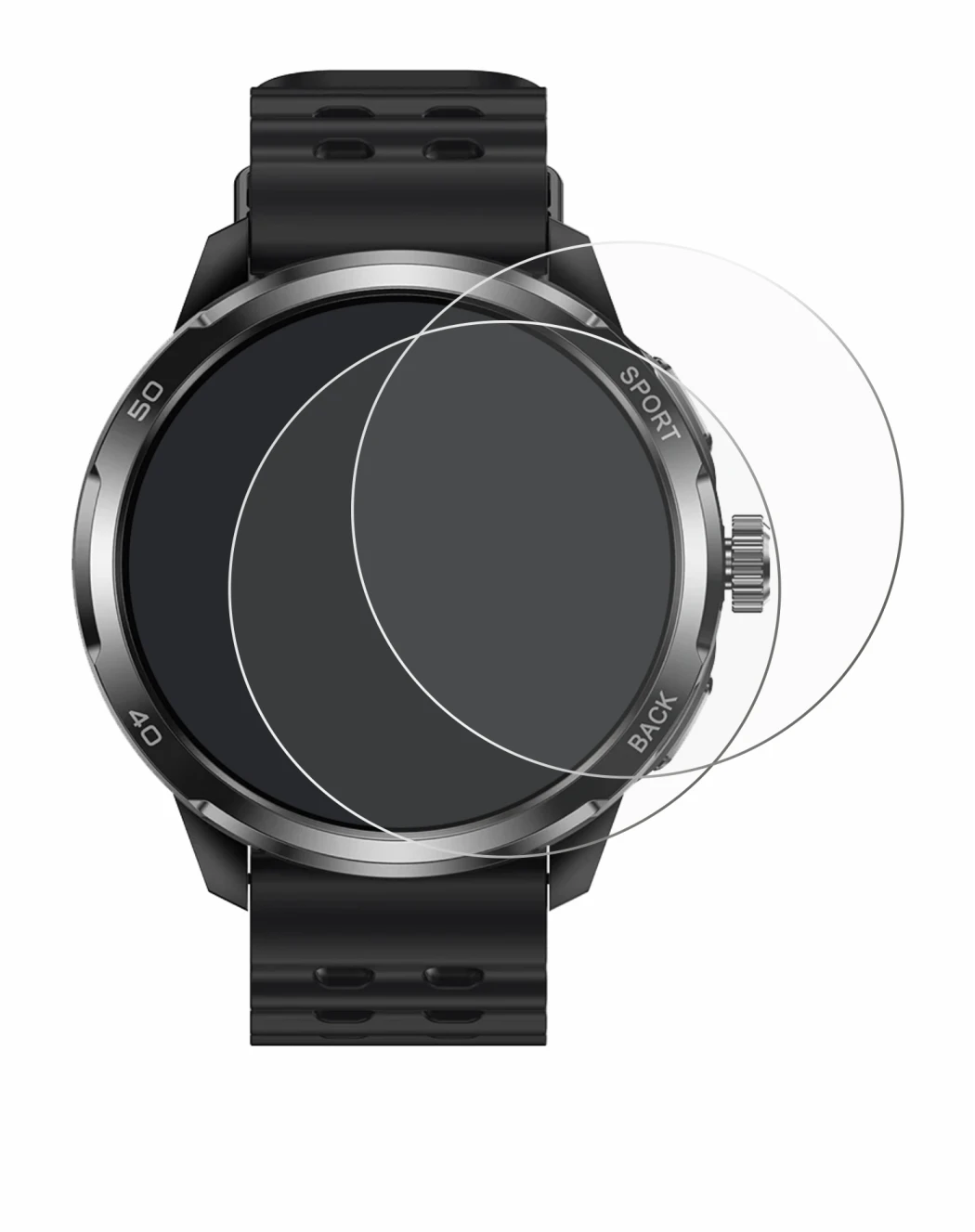 Abbildung des Geräts Ulefone Armor Watch Pro mit einer Vielzahl des Displayschutzes.