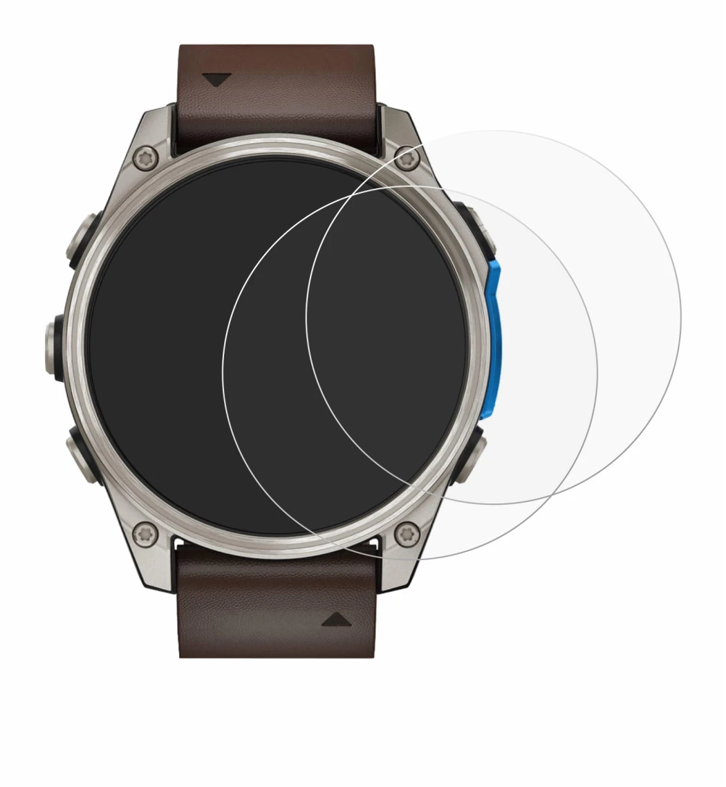 Abbildung des Geräts Garmin D2 Mach 2 (47 mm) mit einer Vielzahl des Displayschutzes.