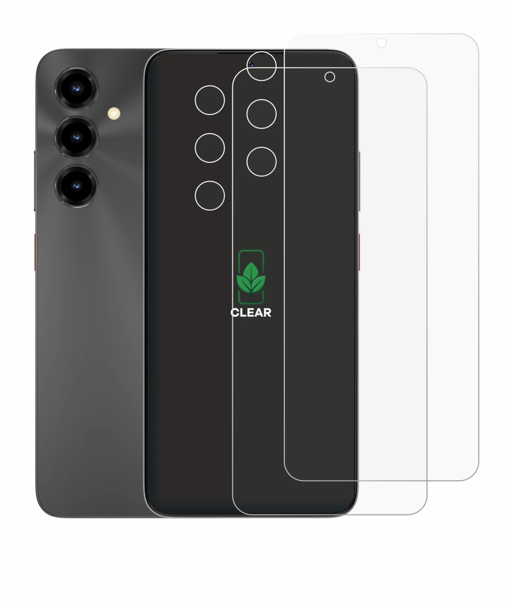 Abbildung des Geräts ZTE Blade V80 Max (Display+Kamera) mit einer Vielzahl des Displayschutzes.