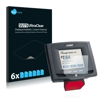 Vorderseite einer Produktverpackung mit dem Markenlogo Savvies. Daneben ist das Gerät Symbol MK500 mit dem zugehörigen Display