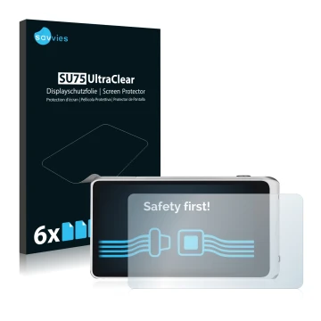 Vorderseite einer Produktverpackung mit dem Markenlogo Savvies. Daneben ist das Gerät Samsung Galaxy Camera 2 EK-GC200 mit dem