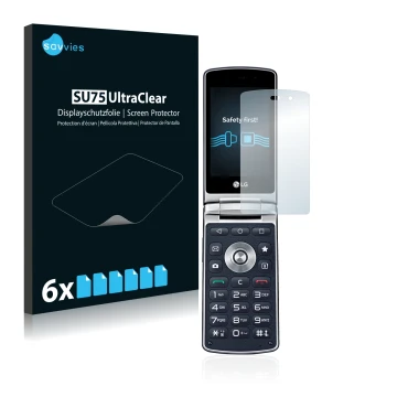 Vorderseite einer Produktverpackung mit dem Markenlogo Savvies. Daneben ist das Gerät LG Wine Smart H410 mit dem zugehörigen D