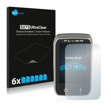 Vorderseite einer Produktverpackung mit dem Markenlogo Savvies. Daneben ist das Gerät Panasonic Center Unit Console (Flyer) mi