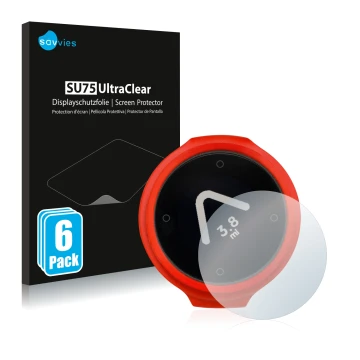 Vorderseite einer Produktverpackung mit dem Markenlogo Savvies. Daneben ist das Gerät Beeline Velo mit dem zugehörigen Display