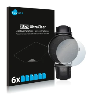 Vorderseite einer Produktverpackung mit dem Markenlogo Savvies. Daneben ist das Gerät Alienwork IK Armbanduhr (36 mm) mit dem 