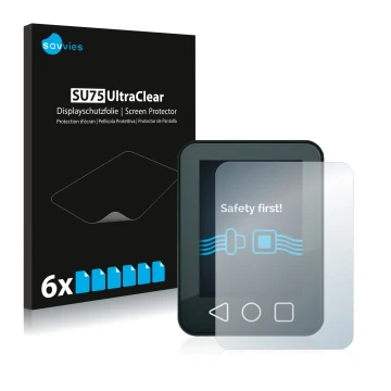 Vorderseite einer Produktverpackung mit dem Markenlogo Savvies. Daneben ist das Gerät Neodrives neoMMI Z20c mit dem zugehörige