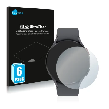 Vorderseite einer Produktverpackung mit dem Markenlogo Savvies. Daneben ist das Gerät Garmin Fenix 6S Pro mit dem zugehörigen 