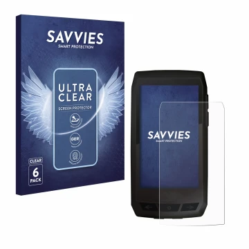 Vorderseite einer Produktverpackung mit dem Markenlogo Savvies. Daneben ist das Gerät Ciclo Navic 400 mit dem zugehörigen Disp
