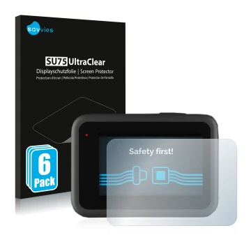 Vorderseite einer Produktverpackung mit dem Markenlogo Savvies. Daneben ist das Gerät GoPro Hero 9 Black mit dem zugehörigen D