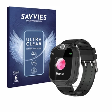 Vorderseite einer Produktverpackung mit dem Markenlogo Savvies. Daneben ist das Gerät Auburet ETX001 mit dem zugehörigen Displ