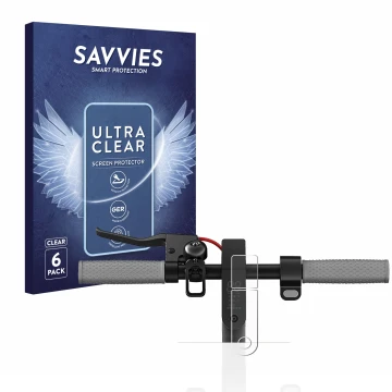 Vorderseite einer Produktverpackung mit dem Markenlogo Savvies. Daneben ist das Gerät Xiaomi Mi 1S mit dem zugehörigen Display