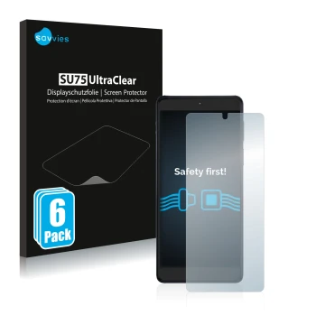 Vorderseite einer Produktverpackung mit dem Markenlogo Savvies. Daneben ist das Gerät Motorola Edge 20 Pro mit dem zugehörigen