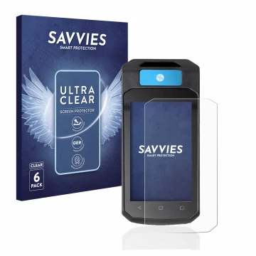 Vorderseite einer Produktverpackung mit dem Markenlogo Savvies. Daneben ist das Gerät Accu-Chek Insight mit DBLG1 mit dem zuge