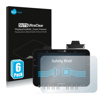 Vorderseite einer Produktverpackung mit dem Markenlogo Savvies. Daneben ist das Gerät Convergent Design Odyssey 7Q+ mit dem zu