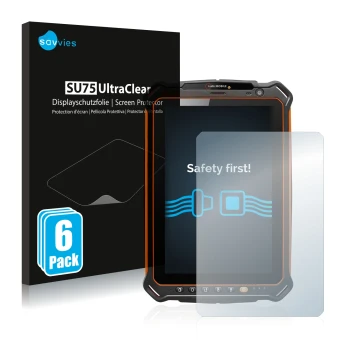 Vorderseite einer Produktverpackung mit dem Markenlogo Savvies. Daneben ist das Gerät i.safe MOBILE IS930.1 mit dem zugehörige