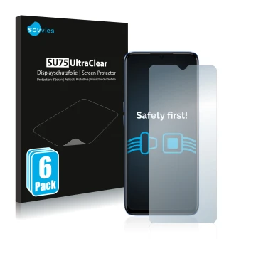 Vorderseite einer Produktverpackung mit dem Markenlogo Savvies. Daneben ist das Gerät realme Narzo 50 5G mit dem zugehörigen D