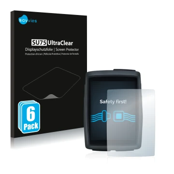 Vorderseite einer Produktverpackung mit dem Markenlogo Savvies. Daneben ist das Gerät Sigma BC 14.0 WL mit dem zugehörigen Dis
