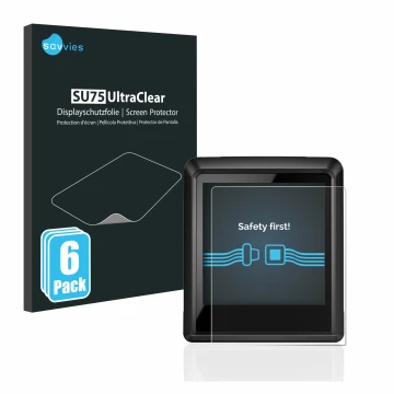 Vorderseite einer Produktverpackung mit dem Markenlogo Savvies. Daneben ist das Gerät Bosch Intuvia 100 mit dem zugehörigen Di