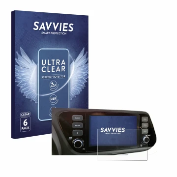 Vorderseite einer Produktverpackung mit dem Markenlogo Savvies. Daneben ist das Gerät Hyundai i20 2020 8