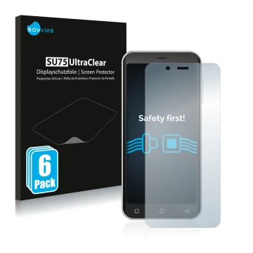 Vorderseite einer Produktverpackung mit dem Markenlogo Savvies. Daneben ist das Gerät Peaq PSP400 mit dem zugehörigen Displays