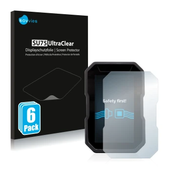 Vorderseite einer Produktverpackung mit dem Markenlogo Savvies. Daneben ist das Gerät Ducati DesertX 2022 mit dem zugehörigen 