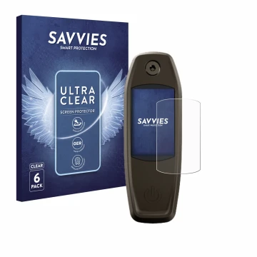 Vorderseite einer Produktverpackung mit dem Markenlogo Savvies. Daneben ist das Gerät Specialized Mastermind TCU mit dem zugeh