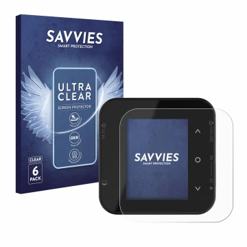 Vorderseite einer Produktverpackung mit dem Markenlogo Savvies. Daneben ist das Gerät ISDT Air8 mit dem zugehörigen Displaysch