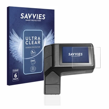Vorderseite einer Produktverpackung mit dem Markenlogo Savvies. Daneben ist das Gerät Giant Ridecontrol Dash 2 in 1 mit dem zu
