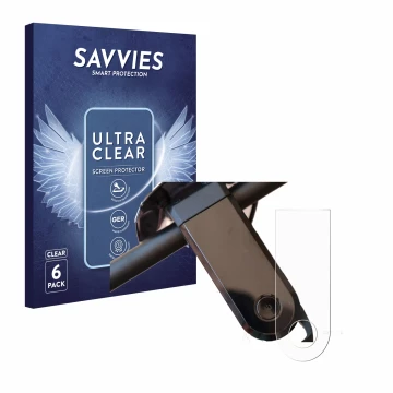 Vorderseite einer Produktverpackung mit dem Markenlogo Savvies. Daneben ist das Gerät NIU KQi3 Max mit dem zugehörigen Display