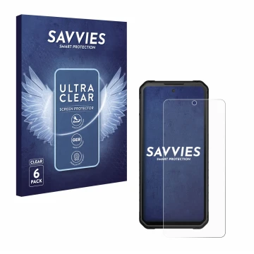 Vorderseite einer Produktverpackung mit dem Markenlogo Savvies. Daneben ist das Gerät iiiF150 Raptor mit dem zugehörigen Displ
