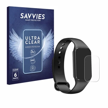 Vorderseite einer Produktverpackung mit dem Markenlogo Savvies. Daneben ist das Gerät Blackview BV-R1 mit dem zugehörigen Disp