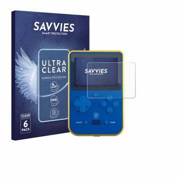 Vorderseite einer Produktverpackung mit dem Markenlogo Savvies. Daneben ist das Gerät Blaze Super Pocket mit dem zugehörigen D