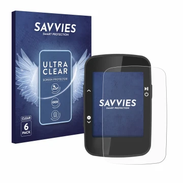 Vorderseite einer Produktverpackung mit dem Markenlogo Savvies. Daneben ist das Gerät CooSpo BC26 mit dem zugehörigen Displays