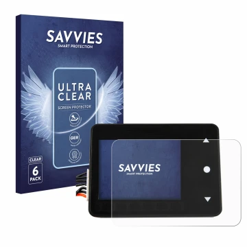 Vorderseite einer Produktverpackung mit dem Markenlogo Savvies. Daneben ist das Gerät Spektrum Smart Technology XBC100 mit dem