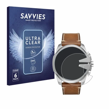 Vorderseite einer Produktverpackung mit dem Markenlogo Savvies. Daneben ist das Gerät Diesel Mega Chief mit dem zugehörigen Di