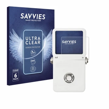 Vorderseite einer Produktverpackung mit dem Markenlogo Savvies. Daneben ist das Gerät TC Electronic POLYTUNE mit dem zugehörig