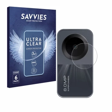 Vorderseite einer Produktverpackung mit dem Markenlogo Savvies. Daneben ist das Gerät Xiaomi Redmi Pad SE (NUR Kamera) mit dem