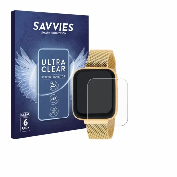 Vorderseite einer Produktverpackung mit dem Markenlogo Savvies. Daneben ist das Gerät Liu Jo SWLJ053 1.69