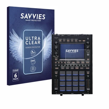 Vorderseite einer Produktverpackung mit dem Markenlogo Savvies. Daneben ist das Gerät KORG KAOSS Replay mit dem zugehörigen Di