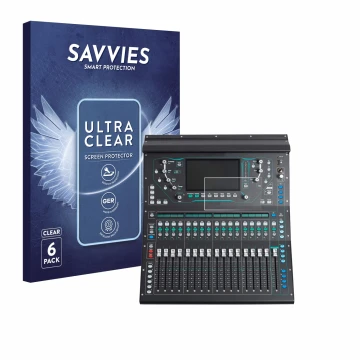 Vorderseite einer Produktverpackung mit dem Markenlogo Savvies. Daneben ist das Gerät Allen&Heat SQ5 mit dem zugehörigen Displ