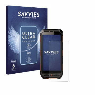 Vorderseite einer Produktverpackung mit dem Markenlogo Savvies. Daneben ist das Gerät iDTronic C9 RED mit dem zugehörigen Disp