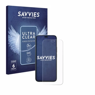 Vorderseite einer Produktverpackung mit dem Markenlogo Savvies. Daneben ist das Gerät Honor 200 Lite mit dem zugehörigen Displ