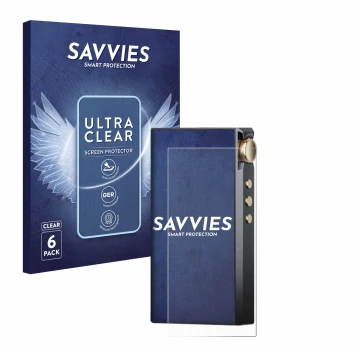 Vorderseite einer Produktverpackung mit dem Markenlogo Savvies. Daneben ist das Gerät Cayin N3-Ultra mit dem zugehörigen Displ