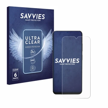 Vorderseite einer Produktverpackung mit dem Markenlogo Savvies. Daneben ist das Gerät Doogee N55 Pro mit dem zugehörigen Displ