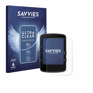 Vorderseite einer Produktverpackung mit dem Markenlogo Savvies. Daneben ist das Gerät Bryton Rider 460 mit dem zugehörigen Dis