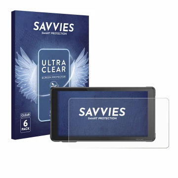 Vorderseite einer Produktverpackung mit dem Markenlogo Savvies. Daneben ist das Gerät Interphone Sync55 mit dem zugehörigen Di