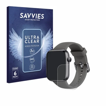 Vorderseite einer Produktverpackung mit dem Markenlogo Savvies. Daneben ist das Gerät AcclaFit P5 1.85