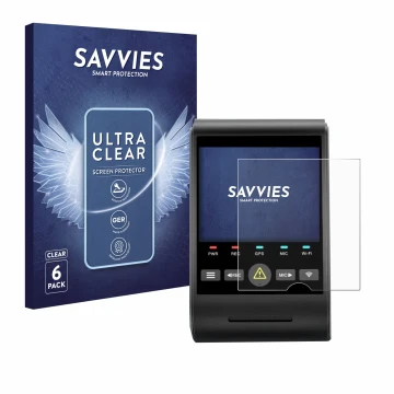 Vorderseite einer Produktverpackung mit dem Markenlogo Savvies. Daneben ist das Gerät VIOFO A229 PRO mit dem zugehörigen Displ