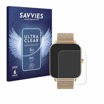 Vorderseite einer Produktverpackung mit dem Markenlogo Savvies. Daneben ist das Gerät Digitec Connect 1.83
